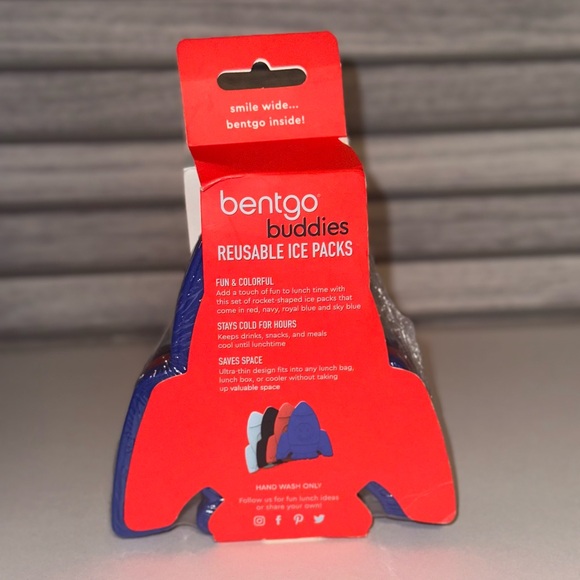 Bentgo Buddies Rocketship Reusable Ice Packs 4pk - Picture 2 of 5